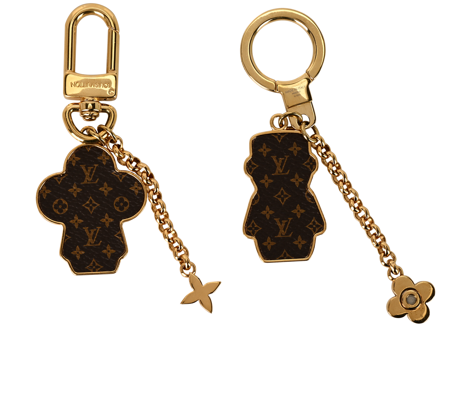 Louis Vuitton Vivienne & Gaston Splittable Keyring, &pound;350, Accessories, Gold, Brass, Back view